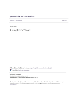 Journal of Civil Law Studies