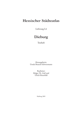 Hessischer Städteatlas Dieburg