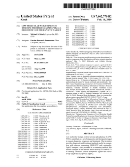 (12) United States Patent (10) Patent No.: US 7,662,770 B2 Kinch (45) Date of Patent: Feb