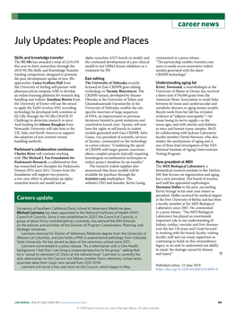 July Updates: People and Places