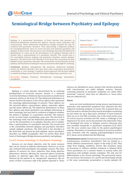 Semiological Bridge Between Psychiatry and Epilepsy