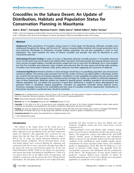 Crocodiles in the Sahara Desert: an Update of Distribution, Habitats and Population Status for Conservation Planning in Mauritania