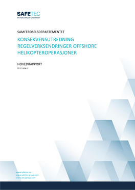 Konsekvensutredning Regelverksendringer Offshore Helikopteroperasjoner