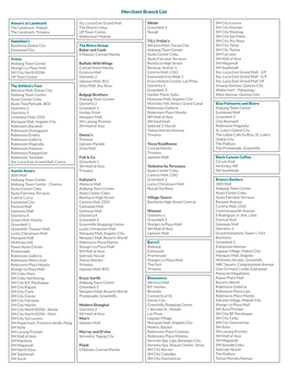 Merchant Branch List