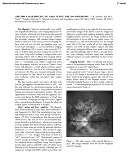 Arecibo Radar Imaging of Mars During the 2005 Opposition