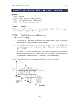 Height, Setbacks, and Floor Area 17.48