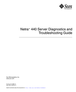 Netra 440 Server Diagnostics and Troubleshooting Guide