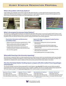 Husky Stadium Renovation Proposal