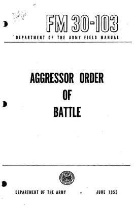 Aggressor Order of Battle