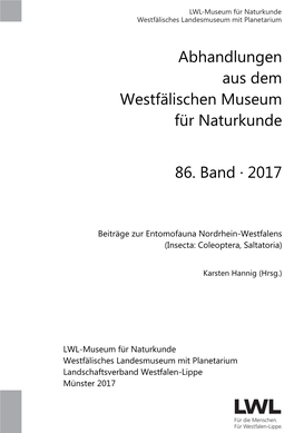 Abhnadlungen Aus Dem Westfälischen Museum Für