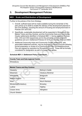 3. Development Management Policies