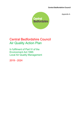 Central Bedfordshire Council Air Quality Action Plan