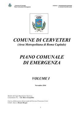 Premessa E Volume I