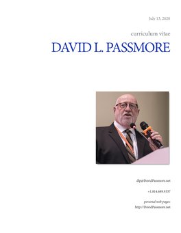 Curriculum Vitae DAVID L