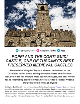 Poppi and the Conti Guidi Castle, One of Tuscany's Best Preserved Medieval Castles