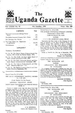 Uganda Gazette Published