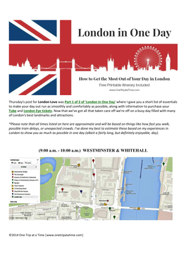 London in One Day Itinerary