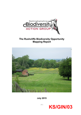 Rushcliffe Biodiversity Opportunity Mapping Report