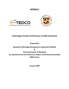 Technology Transfer Performance of USM Institutions