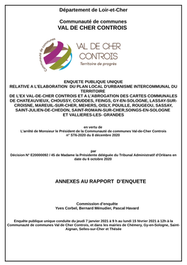 Annexes Au Rapport D’Enquete