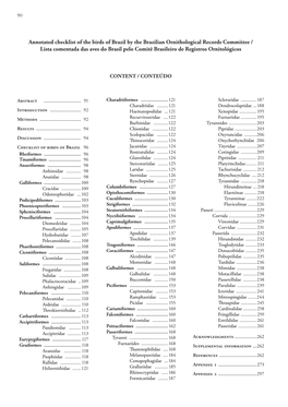 Lista Das Aves Do Brasil