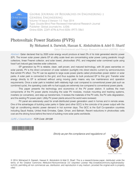 Photovoltaic Power Stations (PVPS) by Mohamed A