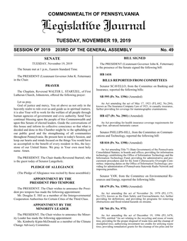 Legislative Journal