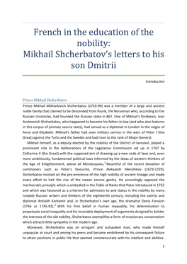 Mikhail Shcherbatov Introduction.Pdf