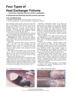 Four Types of Heat Exchanger Failures