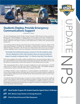 Students Deploy, Provide Emergency Communications Support by Kenneth A