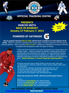 Official Training Centre Presents Marcin Snita Back