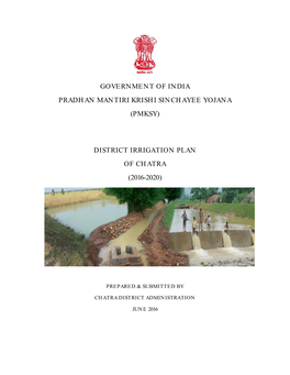 District Irrigation Plan of Chatra 2016-2020