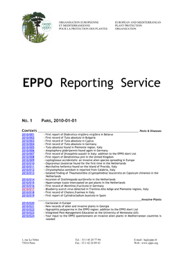 EPPO Reporting Service