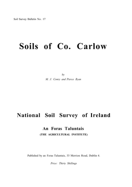 Soils of Co. Carlow