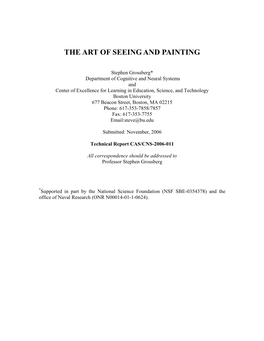 The Art of Seeing and Painting