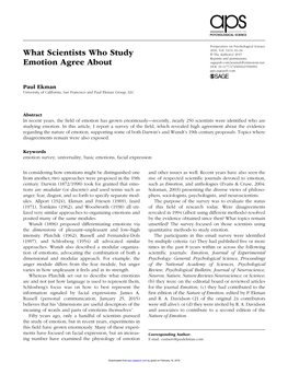 What Scientists Who Study Emotion Agree About Research-Article5969922015