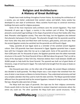 Religion and Architecture: a History of Great Buildings