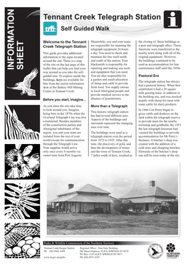 Tennant Creek Telegraph Station Self Guided Walk Information Sheet