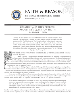 FAITH & Reason