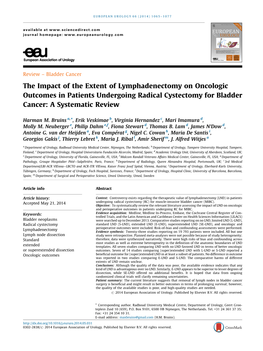 The Impact of the Extent of Lymphadenectomy on Oncologic Outcomes in Patients Undergoing Radical Cystectomy for Bladder Cancer: a Systematic Review