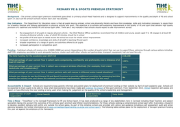 Primary Pe & Sports Premium Statement