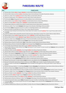 Parcours Route