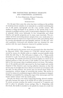 The Distinction Between Enargite and Famatinite (Luzonite) G