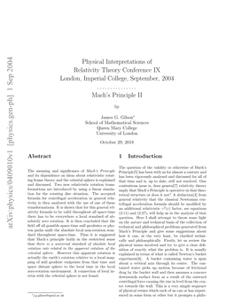 Physics/0409010V1 [Physics.Gen-Ph] 1 Sep 2004 Ri Ihteclsilshr Sntfound