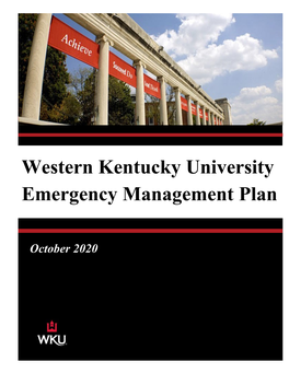 Western Kentucky University Emergency Management Plan