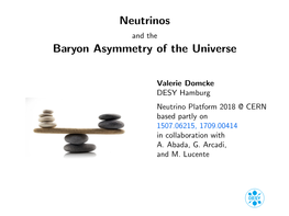 Neutrinos Baryon Asymmetry of the Universe