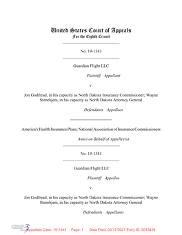 United States Court of Appeals for the Eighth Circuit ______