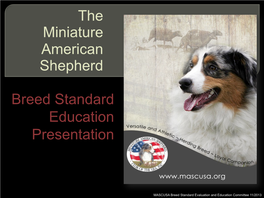 Breed Standard Education Presentation