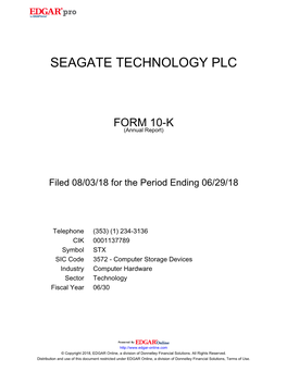 Seagate Technology Plc
