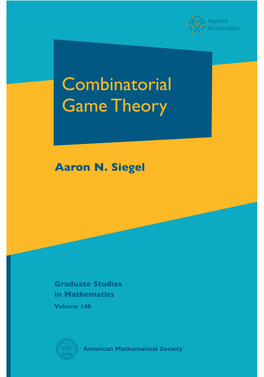 Combinatorial Game Theory